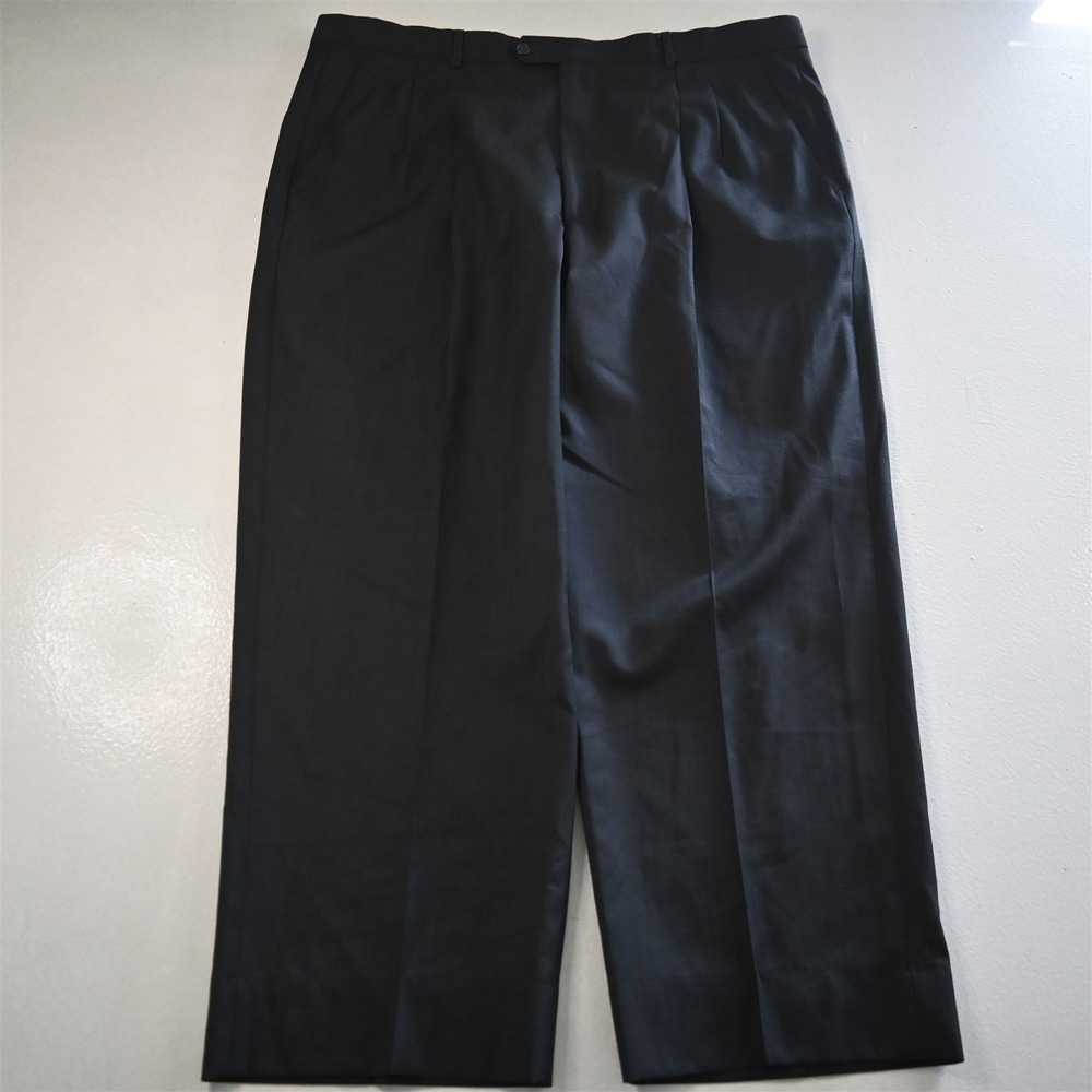 Reda 40x29 Gray 100% Super 100s Wool Pleated Italy Made Full Cut‎ Mens Pants